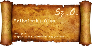 Szihelszky Olga névjegykártya